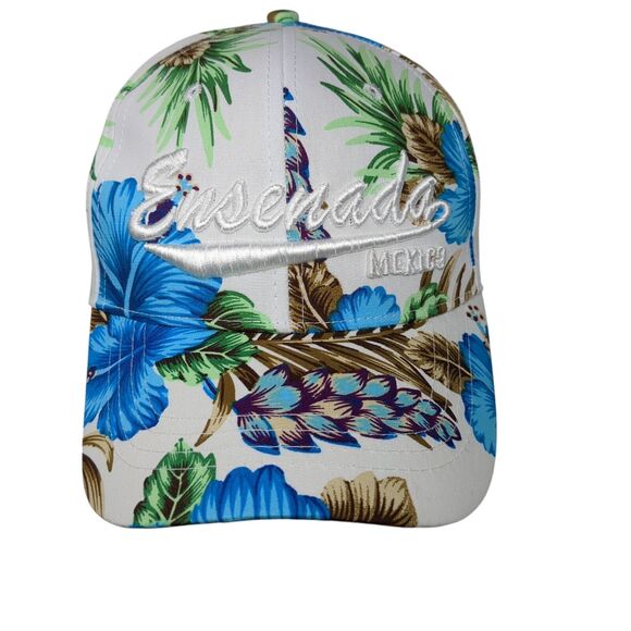Ensenada Mexico Strapback Hat Multicolor One Size Floral Hawaiian - Picture 1 of 9